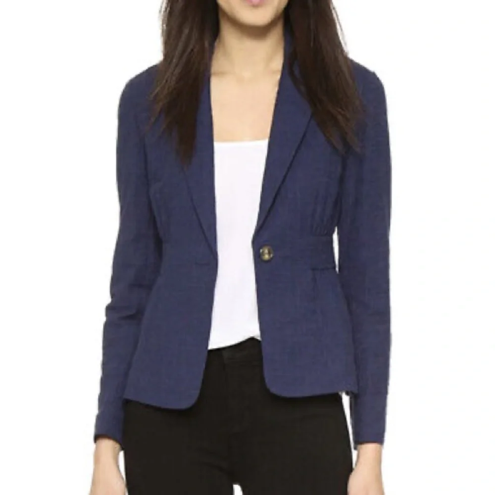 Diane Von Furstenberg Blue Gavyn Blazer Size 4 US